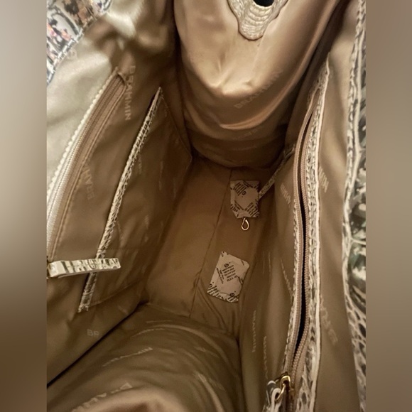 Brahmin Iridescent Caroline Satchel Embossed Tote Bag - Picture 8 of 8